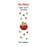 Personalised Teacher Apple Bookmark